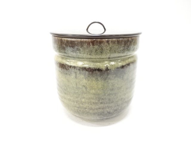 JAPANESE COLLECTIBLE / KILN-CHANGED WATER JAR (WITH PROTECTIVE BOX)
